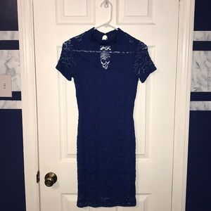 Blue lace dress